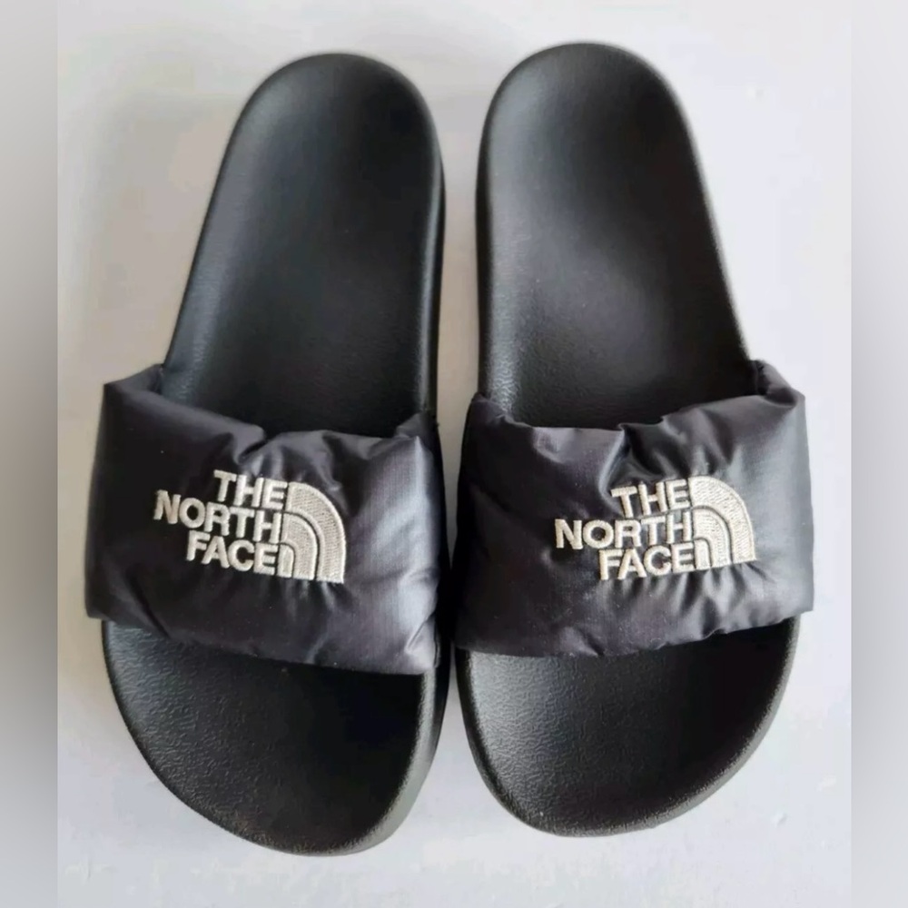The North Face Nuptse Slides Black Size 8 EUC!
